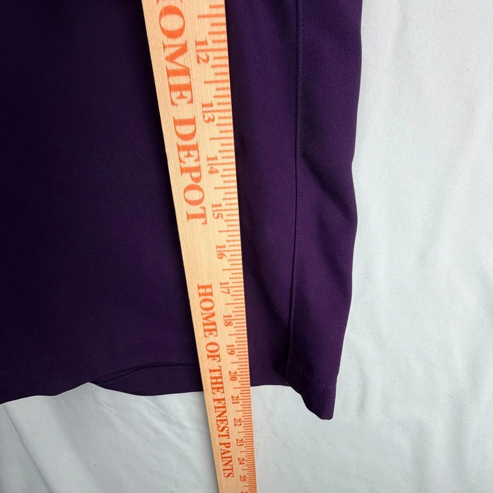 Peter Millar Crown Sport Mens Purple Performance Golf Shorts Size 36 Flat Front